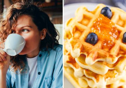 Warme drank + Luikse wafel of appeltaart