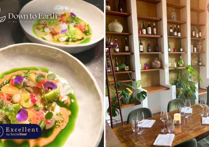3-gangen fine dining-lunch van de chef bij Down To Earth Dining