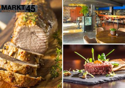 2-gangendiner Ã  la carte + brood bij Markt 45