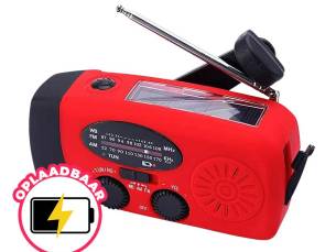 AM/FM Noodradio Oplaadbaar Zonder Stopcontact - Met Zaklamp En Powerbank! ...