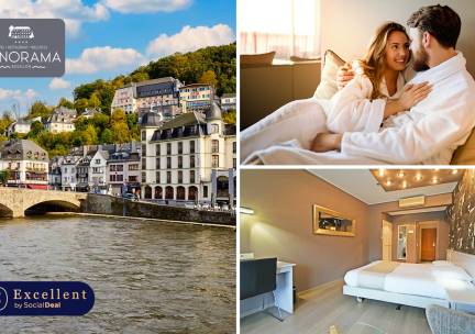 Overnachting voor 2 + ontbijt + late check-out in Bouillon in de Ardennen
