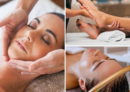 Voetmassage (30 min), headspa (60 min) of Japanse gezichtsmassage (60 min)
