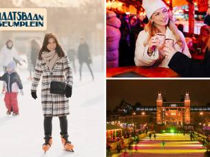Entree schaatsbaan + schaatshuur + warme chocolademelk in Amsterdam