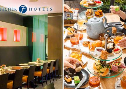 High Tea, High Wine, High Beer of High Bubbles voor 2 bij Fletcher Hotels