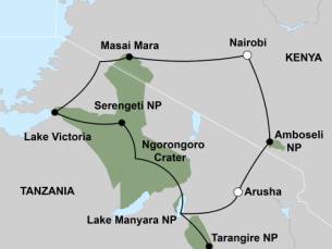 Beleef de migratie van Oost-Afrika (16 dagen) - start Nairobi