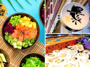 Sushibox (16, 32 of 72 stuks) of pokÃ©bowl + snack naar keuze om af te halen