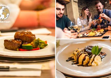 Mediterraans 3-gangendiner Ã  la carte + koffie of thee met likeur bij Al Mundo