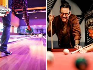 1,5 uur bowlen + evt. 1 uur poolen bij Bowling Venray