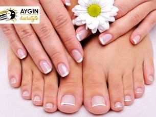 (French) manicure- of pedicurebehandeling + evt. gellak en/of BIAB