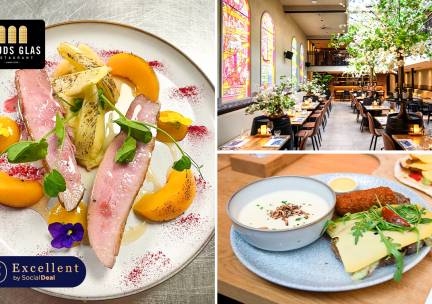 Wandelarrangement incl. 2-gangenlunch- en diner + borrelhapjes bij Gouds Glas in Gouda