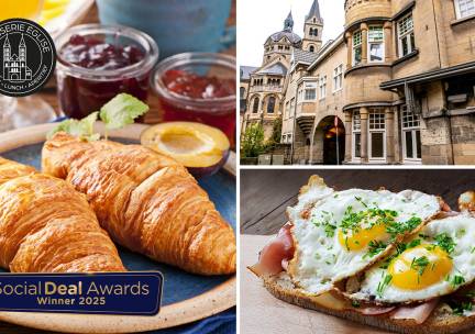 Ontbijtplankje of moederdagontbijt + glaasje jus bij Brasserie Ãglise