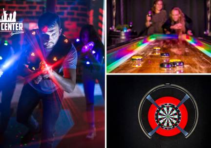 Lasergamen of shuffle + smartdarts