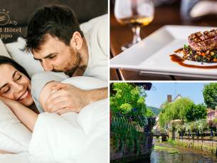 Luxe overnachtingen voor 2 + ontbijt + diner + wijnproeverij in de Elzas