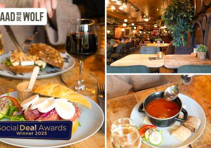 2-gangen keuzelunch of 12-uurtje bij CafÃ© Aad de Wolf