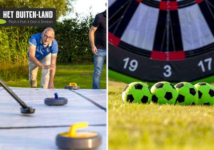 Voetbal dart of curling (60 min) + koffie of thee