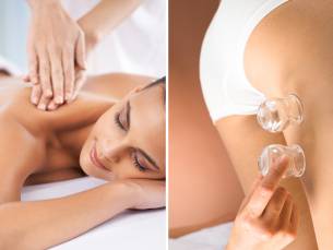 Cupping, rug- of ontspanningsmassage (30, 40 of 60 min)