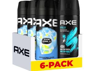 6x 150ml AXE Deo Spray - Keuze Uit 2 Populaire Geuren! ...