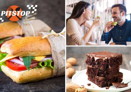 Sandwich + healthy pot + gebak + frisdrank naar keuze