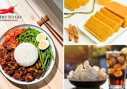 Grote rames + kroepoek + spekkoek + frisdrank naar keuze voor afhaal of dine-in