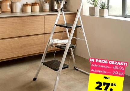 Keukentrap Met 3 Treden - Veilig En Gemakkelijk Overal Bij! ...