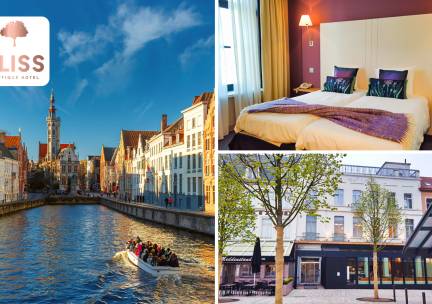 Overnachting voor 2 + ontbijt + late check-out in Brugge