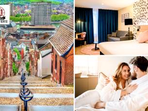 Overnachting voor 2 + ontbijt + late check-out in Luik