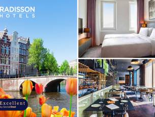 Overnachting voor 2 + parkeren + evt. ontbijt en 3-gangendiner nabij Amsterdam