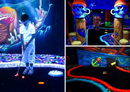 18-holes GlowGolf + evt. spiegeldoolhof