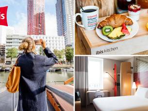 Overnachting + ontbijt voor 2 in hartje Rotterdam