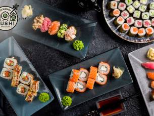 Sushibox naar keuze (44 of 98 stuks) om af te halen bij Wasahbi Sushi