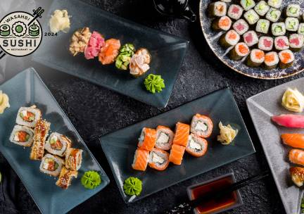 Sushibox naar keuze (44 of 98 stuks) om af te halen bij Wasahbi Sushi