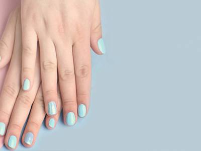 Gellak + nails art of acrylnagels of blushes