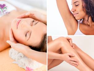 Waxbehandeling naar keuze (M/V) of gezichtsmassage of hair play-behandeling (30 min)