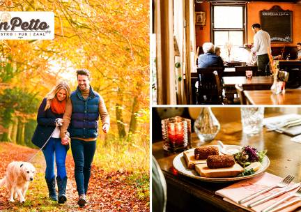 Wandel- of fietsarrangement incl. warme drank + gebak + lunchplank