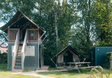 Safaricottage XS met priv&eacute; sanitair | 4 personen