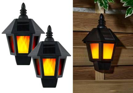 Solar Lamp Klassiek Met Vlameffect - Vandaag 1+1 GRATIS! ...