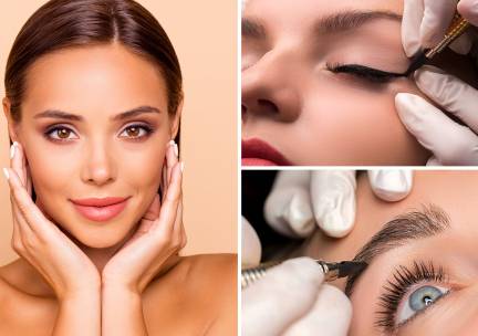 Carbon laser peeling of permanente make-up + nabehandeling