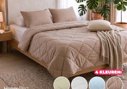 HappyBed Wasbaar Easy Zomerdekbed 100% Katoen