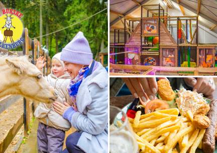 Entree kinderspeelboerderij + hapje en drankje of snackmenu