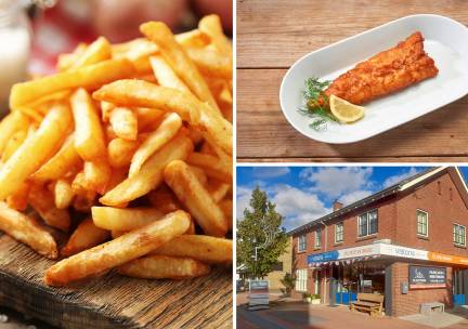 Patat + snack + saus (1 of 4 pers.) + evt. drankje voor afhaal of dine-in