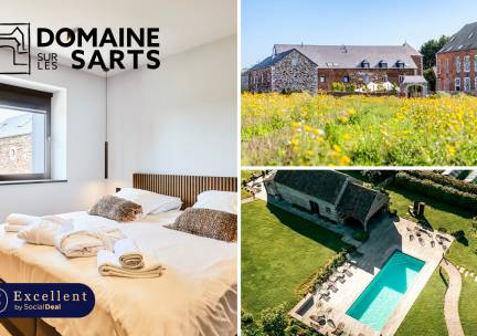 Overnachting(en) voor 2 + ontbijt + spa + hydromassage (30 min) dicht bij Namen