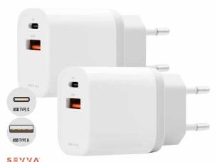 Snellader USB-C & USB-A 18W