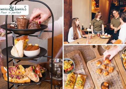 Luxe lunchplank, high tea of high wine bij Brownies&downieS