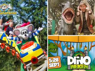 Entree voor Dinoweken of De Dino premièredag (10.30-20.00 uur) bij Kinderpretpark Julianatoren