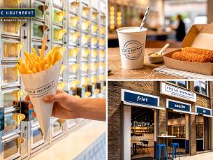 Friet met saus + snack naar keuze + milkshake of drankje naar keuze voor dine-in of afhaal