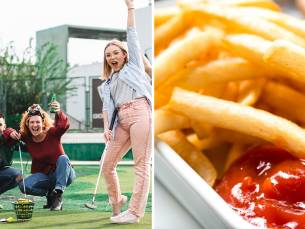 18 holes minigolf + friet met saus bij Recreatiecentrum DÃºndelle