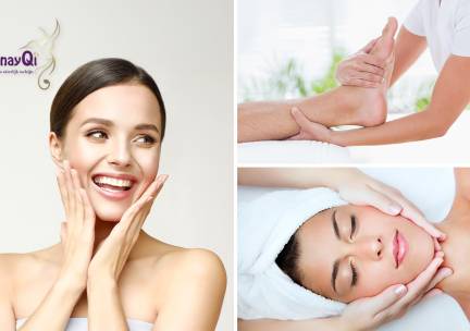 Destress-behandeling(en), Biolift-gezichtsbehandeling of voetreflexbehandeling + NEI-sessie