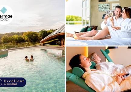 Overnachting voor 2 + ontbijt + massagestoel + wellness bij Thermae 2000