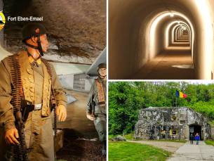 Entree voor Fort Eben-Emael + map + rondleiding + museum