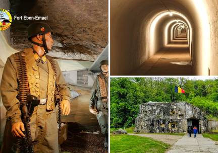 Entree voor Fort Eben-Emael + map + rondleiding + museum
